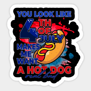 You look like the 4th of July, makes me want a hot dog Sticker